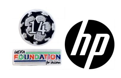 UCL 14 & UEFA Foundation Badge & HP Sponsor