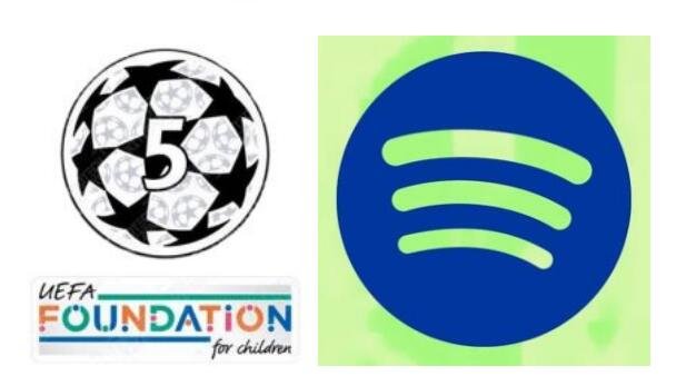 24/25 UCL 5 & UEFA Foundation Badges & Spotify Logo Without Text (Blue) & AMBILIGHT tv