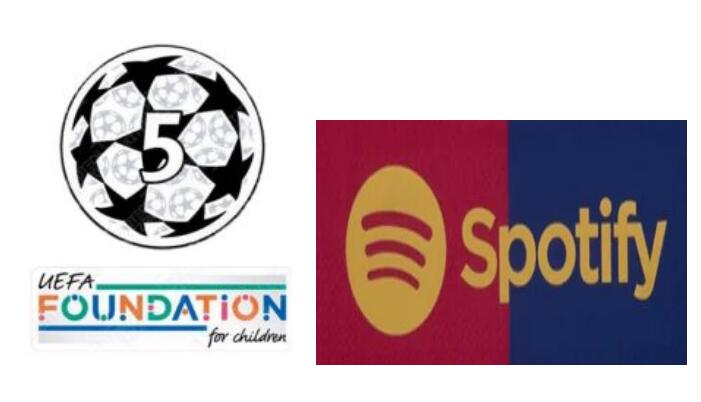 24/25 UCL 5 & UEFA Foundation Badges & 24/25 Spotify Logo (Gold) & AMBILIGHT tv